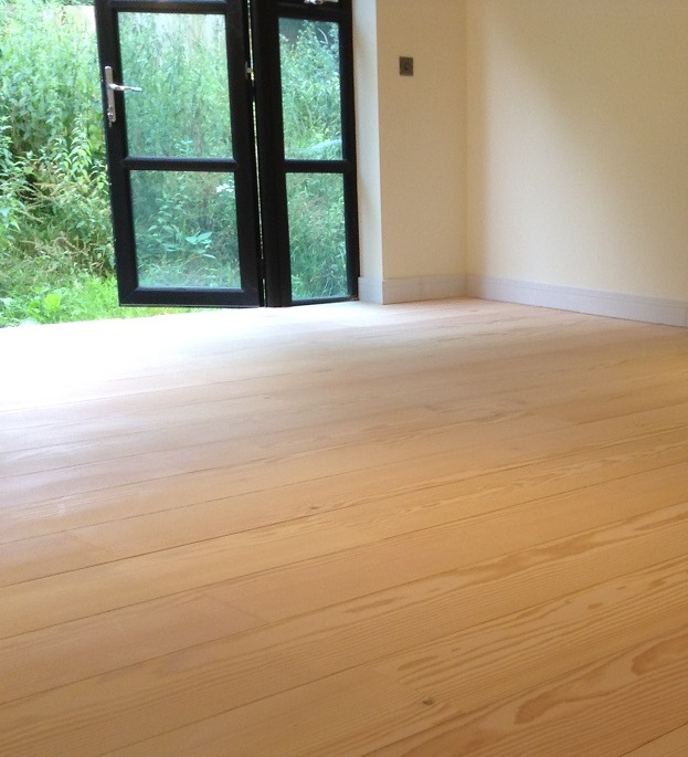 Engineered Douglas Fir flooring naturally a pinky toned timber