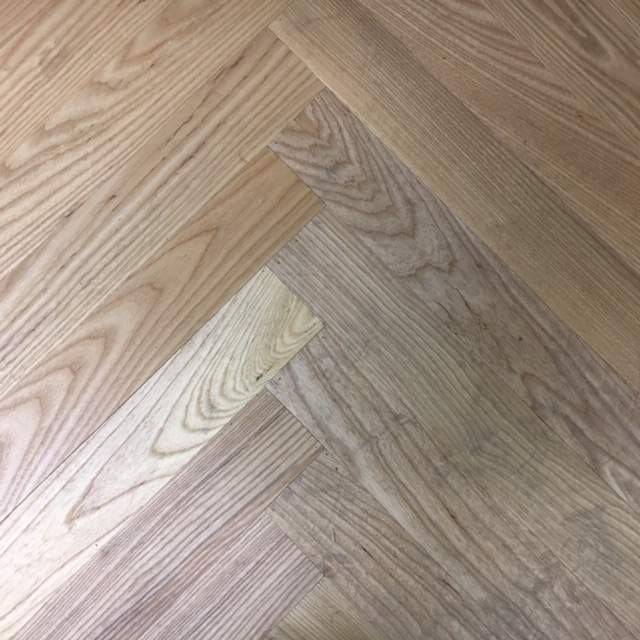 oversized white ash parquet flooring